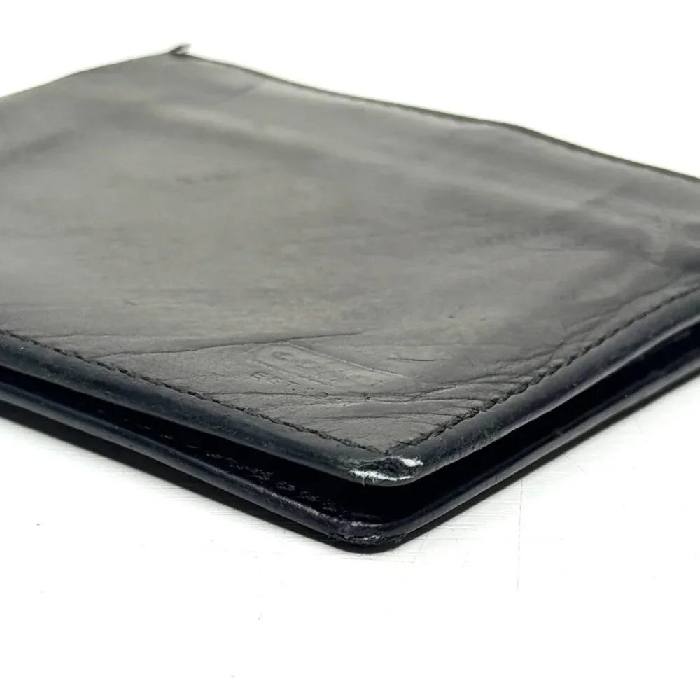 COACH Mens Bi-fold Slim Leather Wallet Black